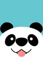 Panda smiling, Funny panda face Royalty Free Stock Photo