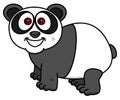 A panda smiling on profile