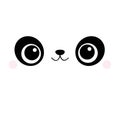 Panda square face head icon. Cartoon funny baby character. Cute kawaii animal portrait. Kids print for poster, t-shirt cloth. Love