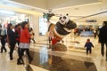 Panda statue in shopping mall