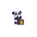 Panda sticker emoticon orator speaker