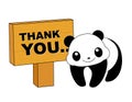 Panda thank you card