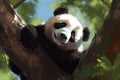 Panda tree giant. Generate Ai