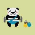 Panda weightlifter