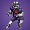 Panda Mascot American Football Illustration