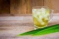 Pandan leaf ice tea or pandan juic Royalty Free Stock Photo