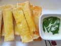 Pandan thai custard bread