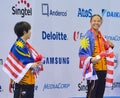 Pandelela Rinong Pamg of Malaysia competes in the Women`s 10m Platform Diving Final