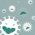 Pandemic, Coronavirus, Covid-19. Image virus icon