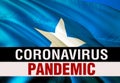 PANDEMIC of coronavirus COVID-2019 on Somalia country flag background. 3D rendering of coronavirus bacteria. Somalia flag