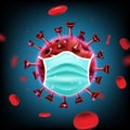 Pandemic covid-19 virus and antiviral drug coronavirus concept. Vector illustration design