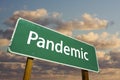 Pandemic Green Road Sign Royalty Free Stock Photo