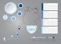 Pandemic infographic for Germany vector