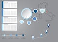 Pandemic infographic vector for Italy