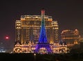 Pandemic Lockdown Macao Tourism Cotai Strip Galaxy Resort Venetian Parisian Hotel Facade Macau Taipa China