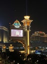 Pandemic Lockdown Macao Tourism Cotai Strip Galaxy Resort Venetian Parisian Hotel Facade Macau Taipa China