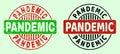 PANDEMIC Round Bicolour Stamp Seals - Unclean Style