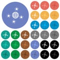 Pandemic round flat multi colored icons Royalty Free Stock Photo