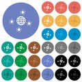 Pandemic round flat multi colored icons