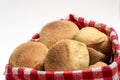 Pandesal or pan de sal isolated in white with copy space Royalty Free Stock Photo