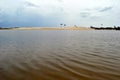 Pando river and lonely dunes