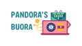 Pandora\'s Buora Text with Abstract Design, Mystery Box Concept, vector design Generative AI Royalty Free Stock Photo