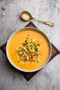 Paneer Bhurji Gravy served in a bowl. selective focus