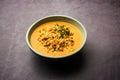 Paneer Bhurji Gravy served in a bowl. selective focus