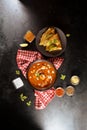 Paneer Butter Masala - recipe preparation photos with photos of the final dish