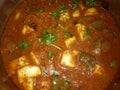 Paneer butter masala or shahi paneer or cheese cottage curry,popular Indian Lunch/dinner main course dish,selective focus