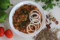 Paneer Masala Curry. Rich authentic Indian curry made in an onion tomato cashew base with soft paneer cubes or Indian cottage Royalty Free Stock Photo