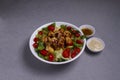 Paneer Teriyaki Vegetable Salad Recipe is a Low Carb Diet Food From India Made With Cottage Cheese Cubes With Green Veggies