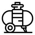 Panel air compressor icon, outline style Royalty Free Stock Photo