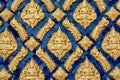 Panel of blue glass mosaic with the image of the Buddha Royalty Free Stock Photo