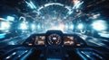 panel blurred sci fi interior Royalty Free Stock Photo