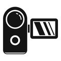 Panel camera icon simple vector. Video camcorder