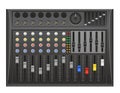 Panel console sound mixer vector illustration Royalty Free Stock Photo