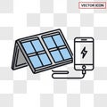 Panel is designed with a foldable structure and blue photovoltaic Royalty Free Stock Photo