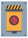 Panel with emergency button for stop or turn off Royalty Free Stock Photo