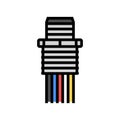 panel feed wire cable color icon vector illustration Royalty Free Stock Photo