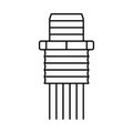 panel feed wire cable line icon vector illustration Royalty Free Stock Photo