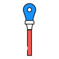 panel feed wire cable icon color illustration Royalty Free Stock Photo
