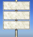 3-Panel GI Galvanized Iron Road Signs (Isolated)
