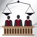 panel of lawyers. Vector illustration decorative design