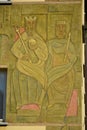 Panel picture featuring Emperor Heinrich and Empress Kunidunde in Bamberg, Franconia, Germany