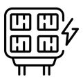 Panel renewable energy icon outline vector. Solar power Royalty Free Stock Photo