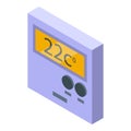 Panel thermal control icon isometric vector. Warm floor Royalty Free Stock Photo