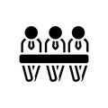 Black solid icon for Panelist, guest and panel