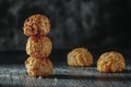 panellets typical of Catalonia, Spain, in a stack Royalty Free Stock Photo