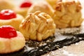 Panellets, typical confection of Catalonia, Spain Royalty Free Stock Photo